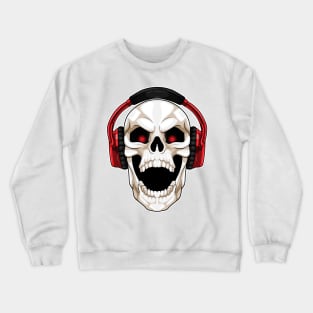 Skull Musician Headphone Music Crewneck Sweatshirt